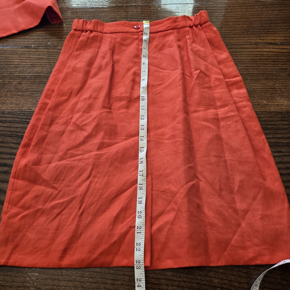 Karen Nicole New York Coral Red Skirt Suit - Picture 9 of 16